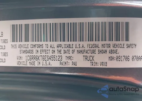 2014 Ram 1500 Express из США, поврежденный, VIN 1C6RR6KT6ES455123